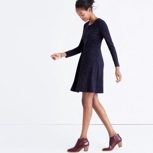 Madewell Navy Gia Fit & Flare Dress